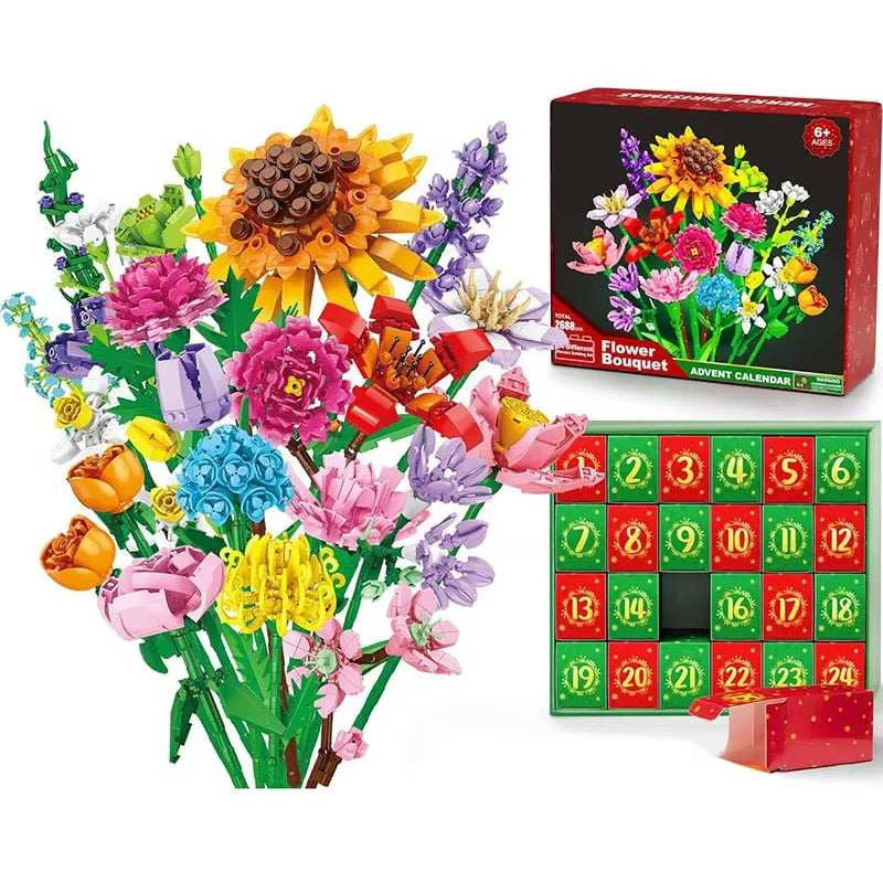24 Days Countdown Calendar Gifts Box 3D puzzle Toys Set