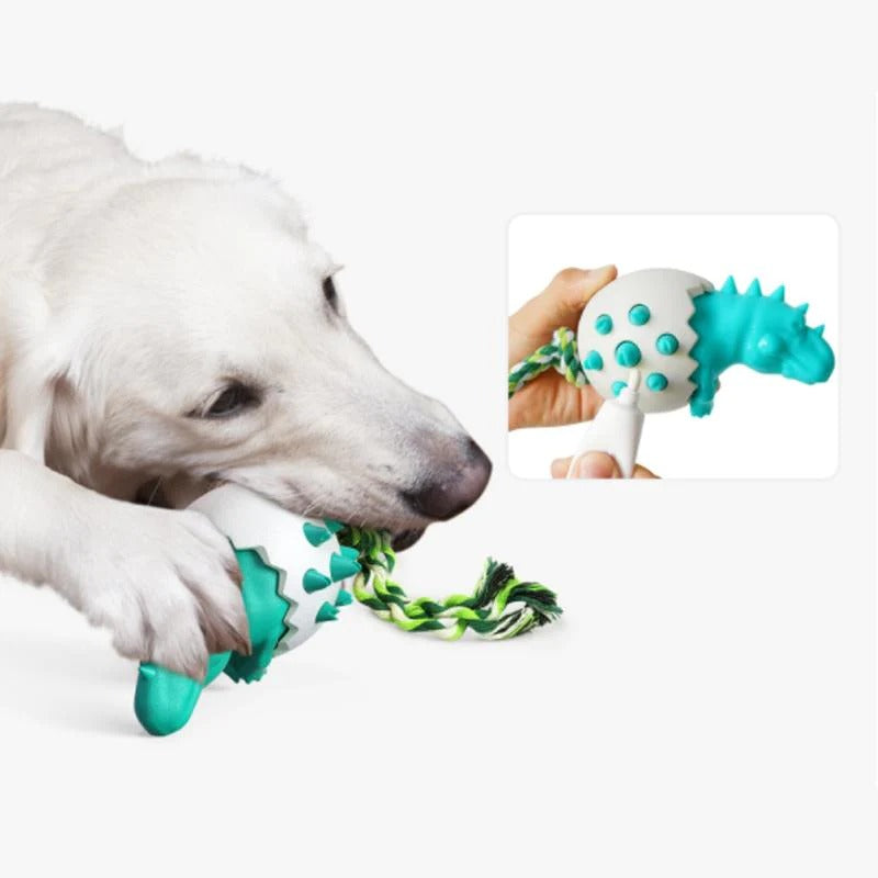 Dinosaur Egg Dog Chew Toy – Durable Interactive Chew Toy for Aggressive Chewers | Teeth Cleaning & Anxiety Relief